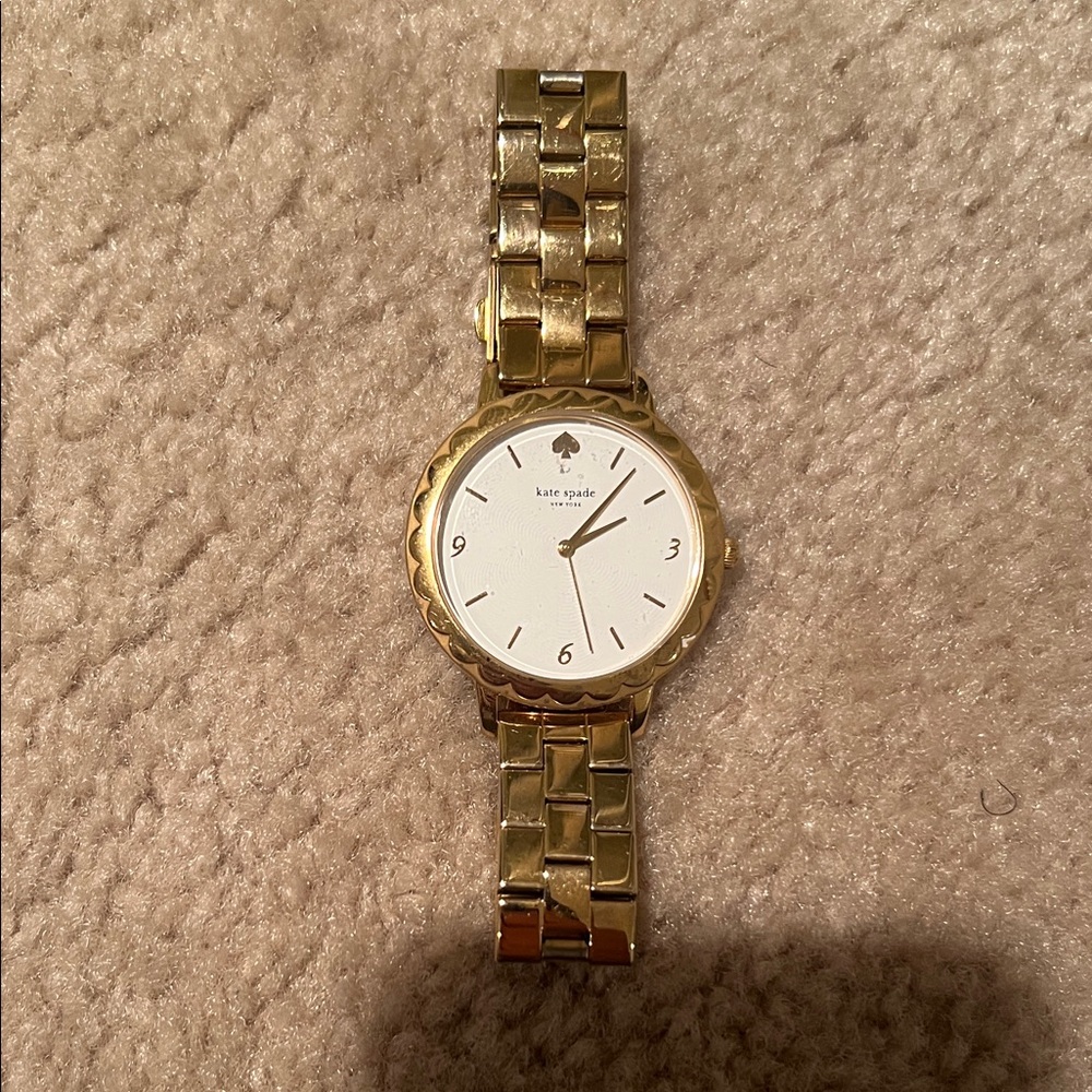 Kate Spade Gold-Tone Watch with Cream Dial